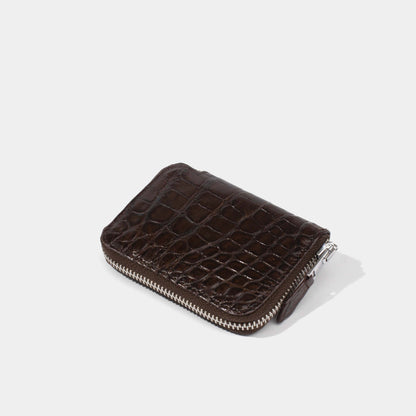 Zipped Coins Leather Wallet | Shiny Alligator | Jessenia Original Jessenia Original