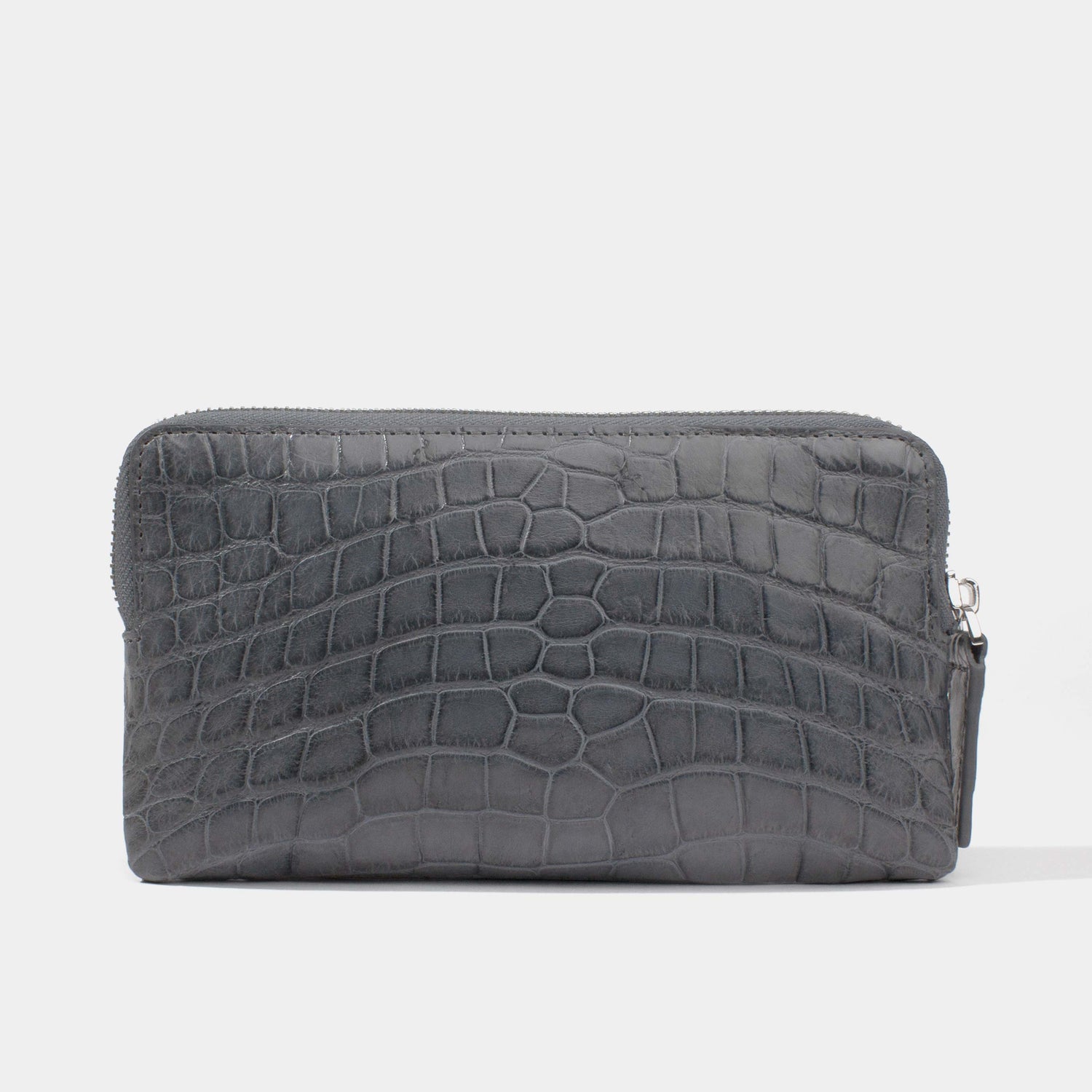 Single Tone Alligator Pouch | Semi-Matte Alligator | Jessenia Original Jessenia Original