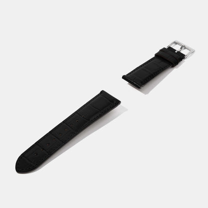20mm 22mm 24mm Crocodile Grain Calf Leather Replacement Watch Strap | Universal