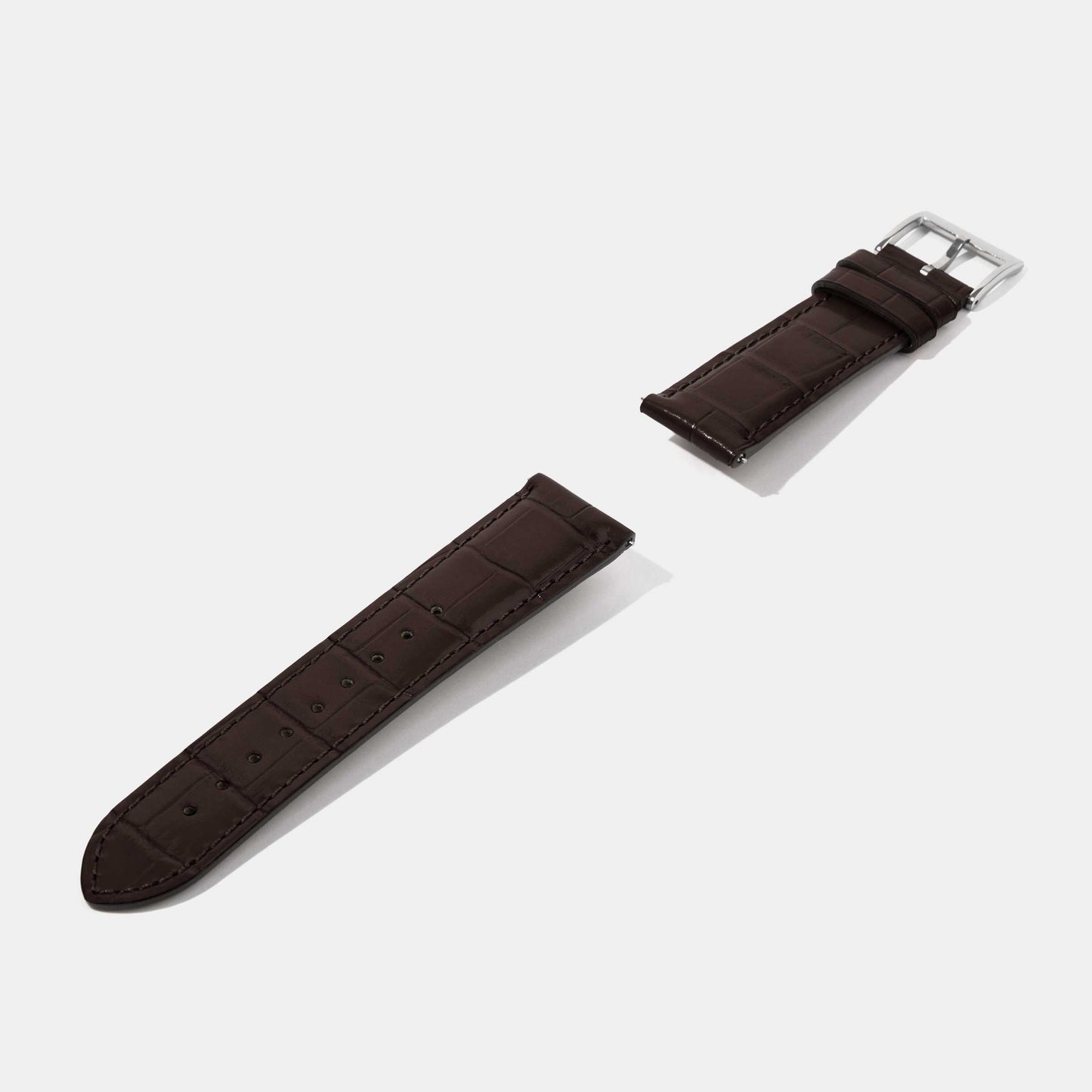 20mm 22mm 24mm Crocodile Grain Calf Leather Replacement Watch Strap | Universal