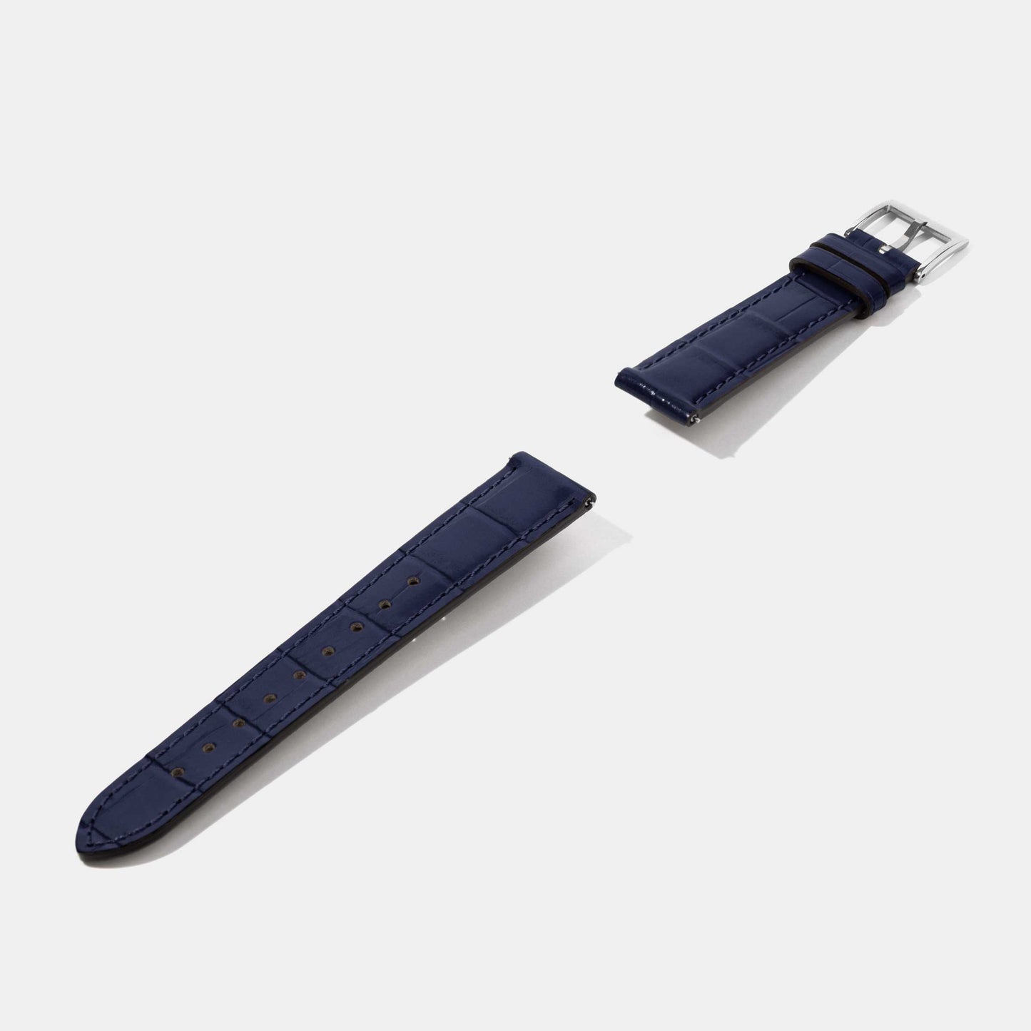 16mm 18mm Crocodile Grain Calf Leather Replacement Watch Strap | Universal