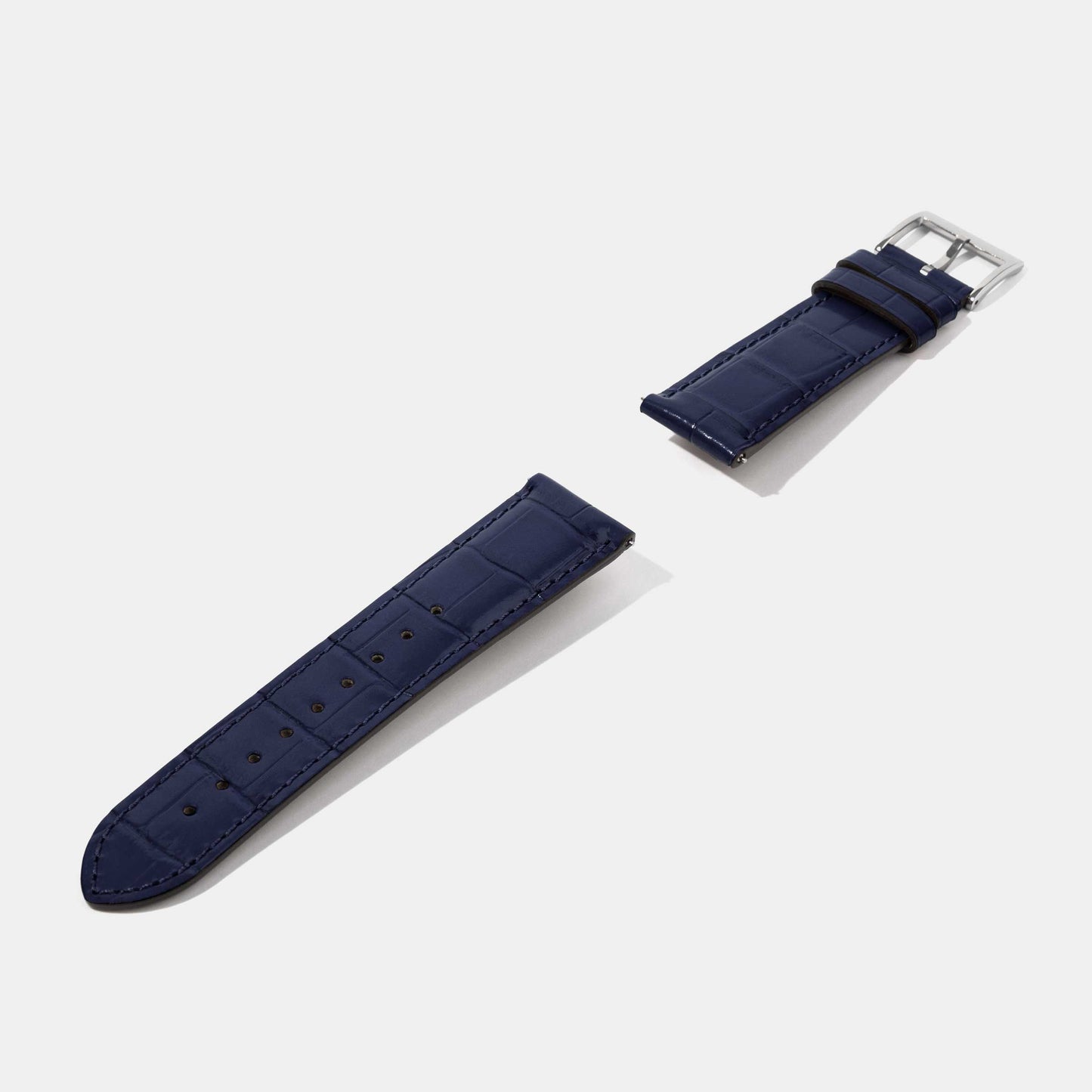 20mm 22mm 24mm Crocodile Grain Calf Leather Replacement Watch Strap | Universal