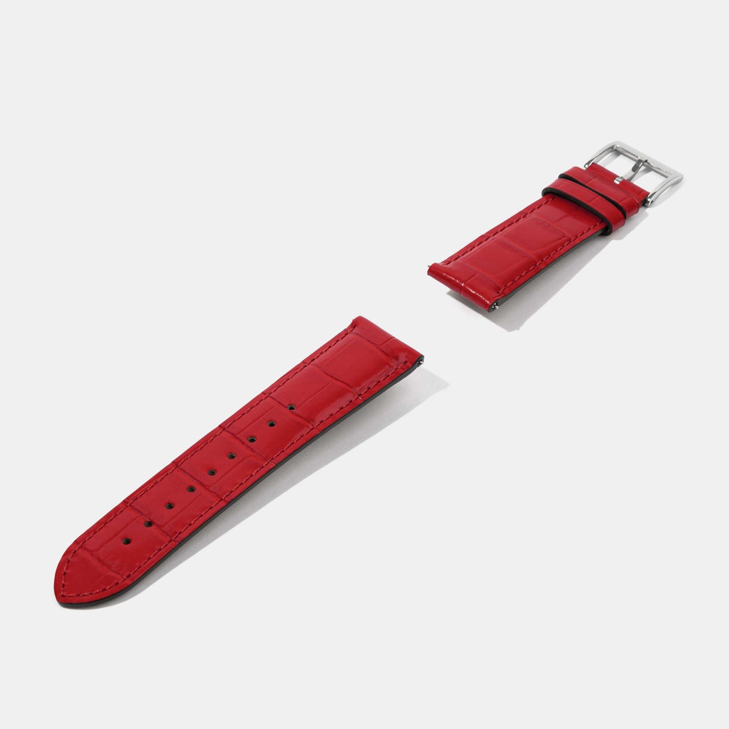 20mm 22mm 24mm Crocodile Grain Calf Leather Replacement Watch Strap | Universal
