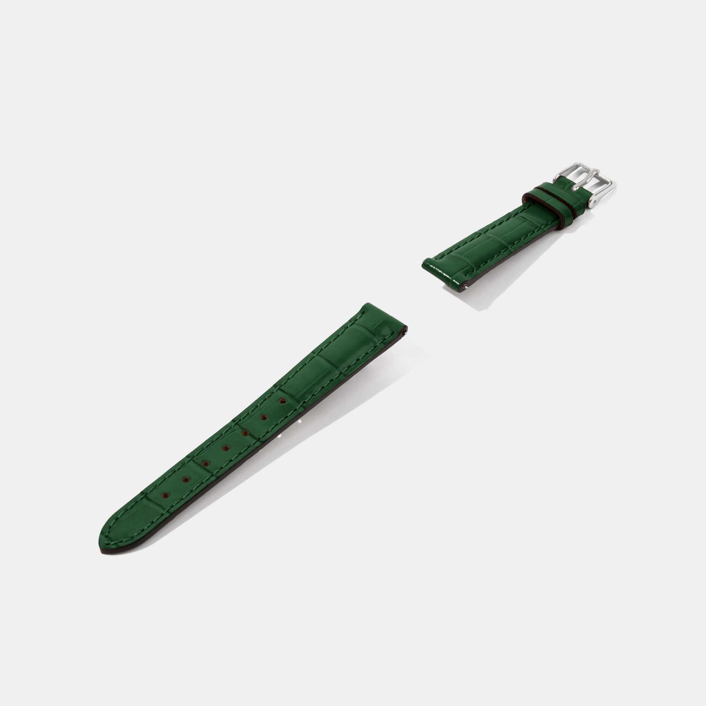 12mm 14mm Crocodile Grain Calf Leather Replacement Watch Strap | Universal