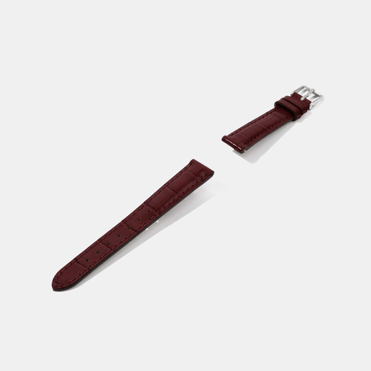 12mm 14mm Crocodile Grain Calf Leather Replacement Watch Strap | Universal