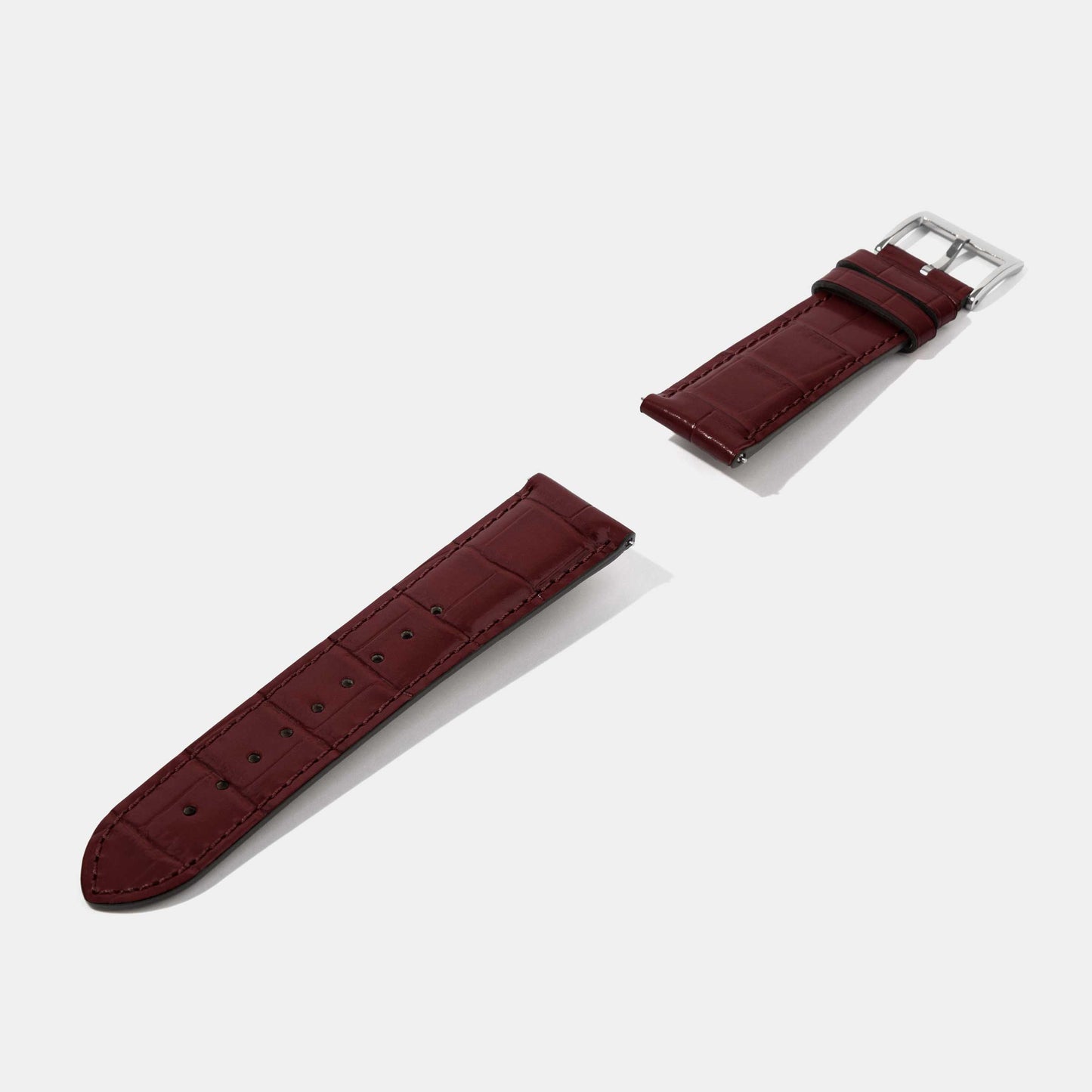 20mm 22mm 24mm Crocodile Grain Calf Leather Replacement Watch Strap | Universal