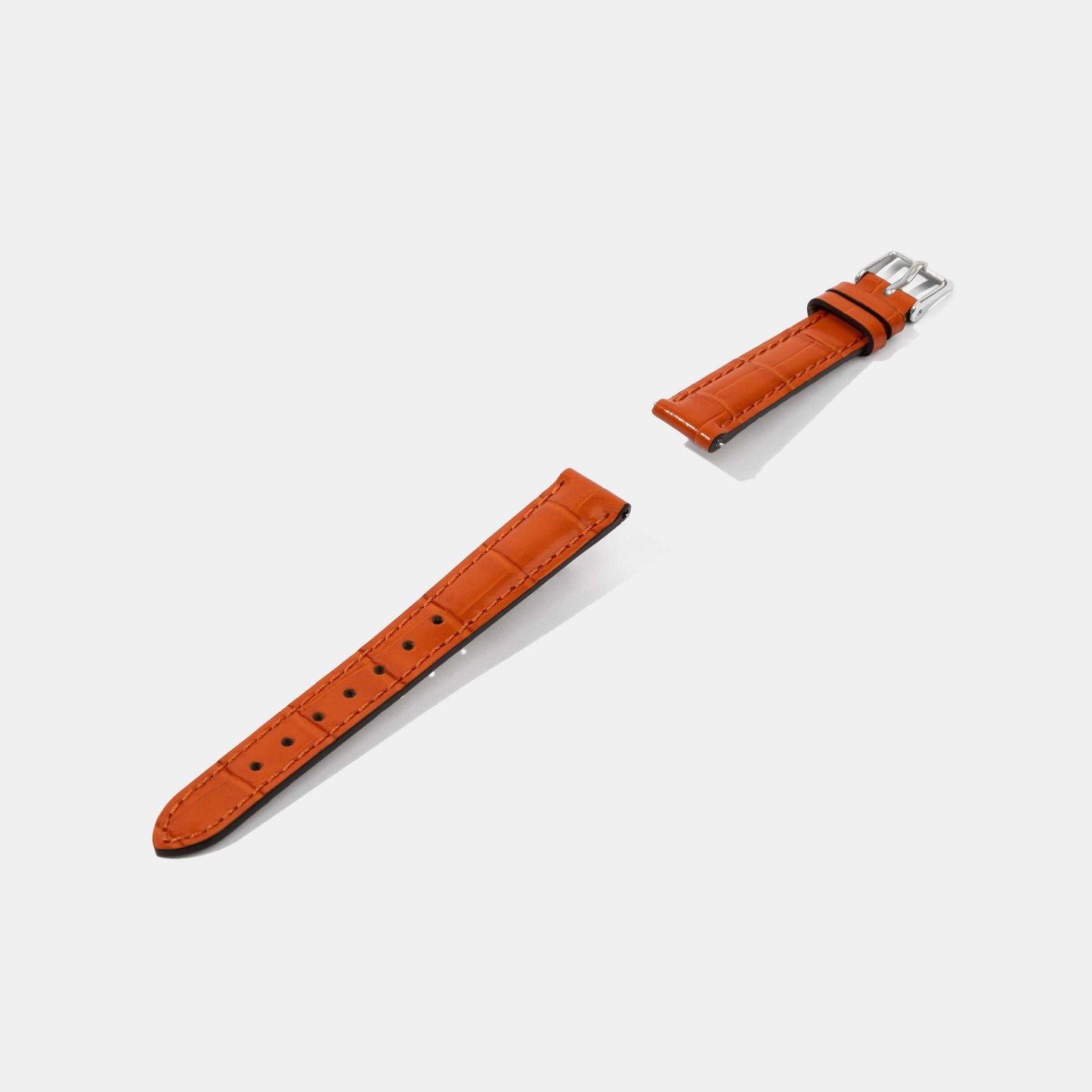 12mm 14mm Crocodile Grain Calf Leather Replacement Watch Strap | Universal
