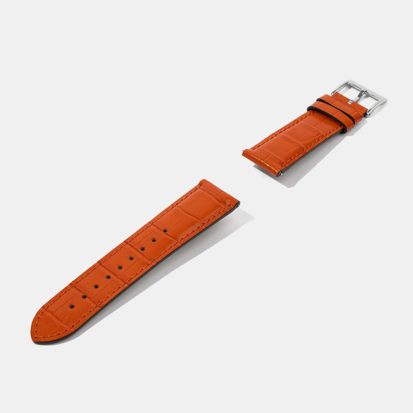 20mm 22mm 24mm Crocodile Grain Calf Leather Replacement Watch Strap | Universal