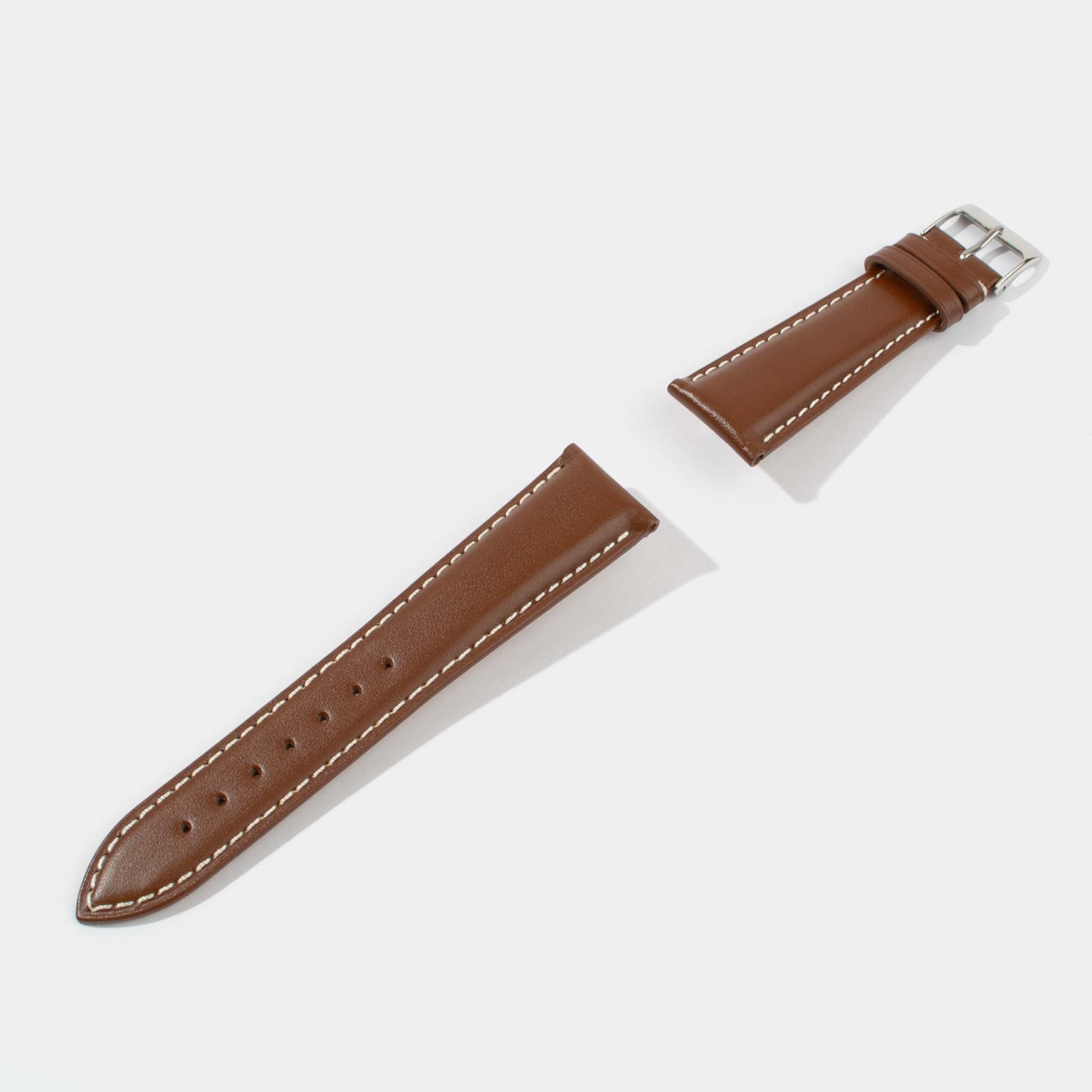 Italian Vegetable Tanned Calf Leather Watch Strap-Universal Watch Strap-Brown