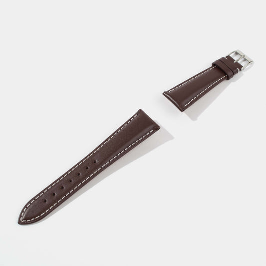Italian Vegetable Tanned Calf Leather Watch Strap-Universal Watch Strap-Brown