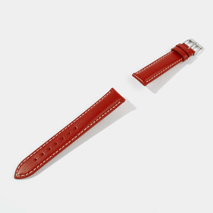 Italian Vegetable Tanned Calf Leather Watch Strap-Universal Watch Strap-Red