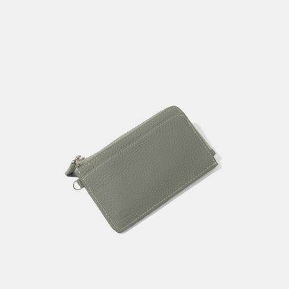 Zipped Leather Card Holder | Soft baby Calf Grain Leather | Jessenia Original