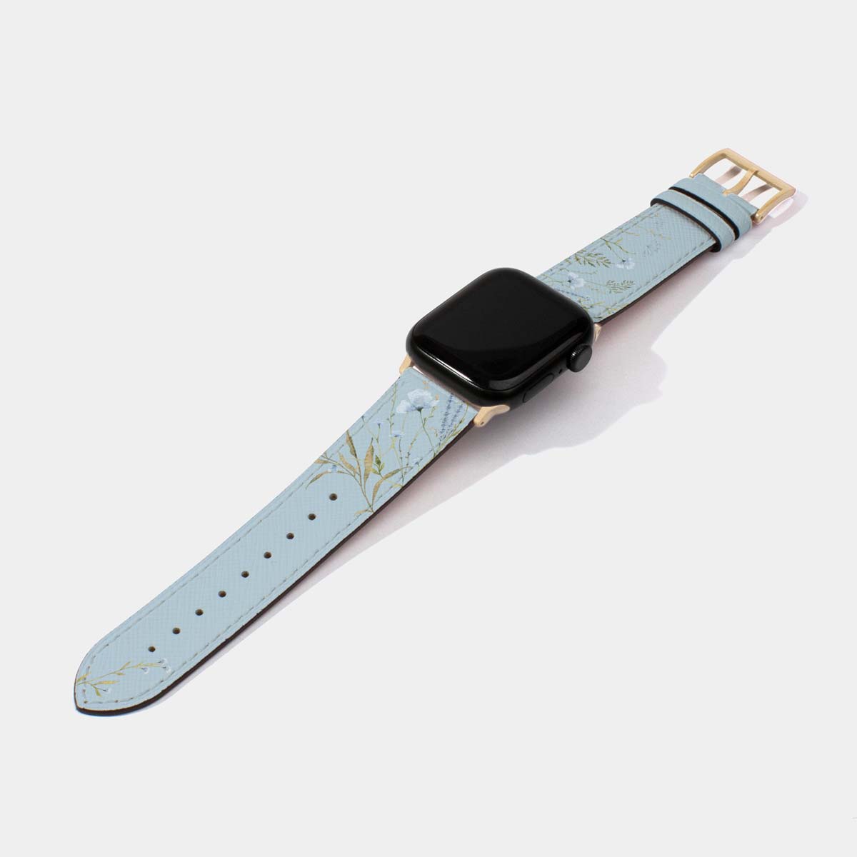 Light Blue Blossom Leather Watch Strap | Apple Watch Jessenia Original