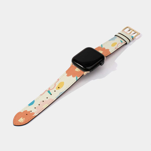 Multi Colour Blossom Leather Watch Strap | Apple Watch Jessenia Original