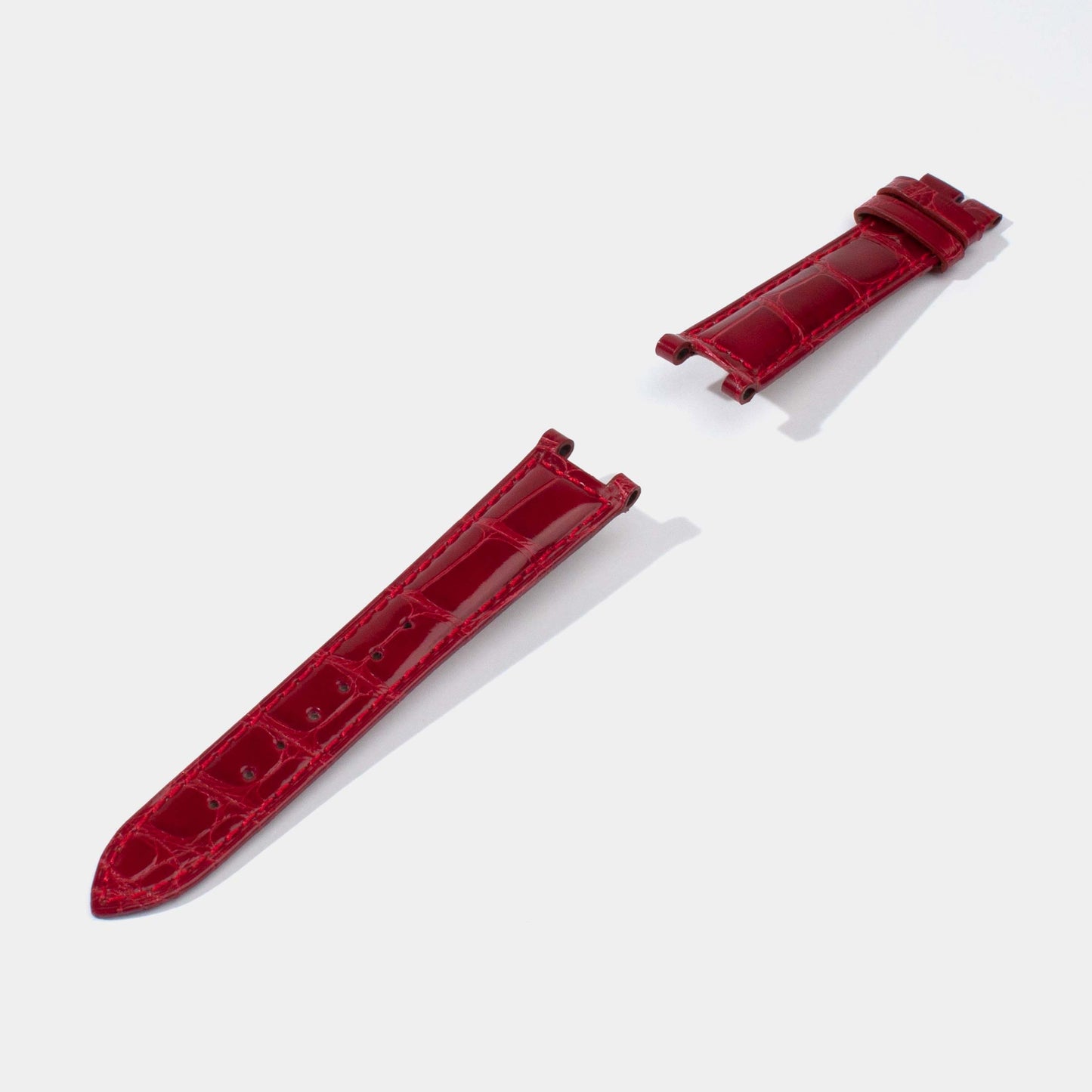 Replacement Watch Straps for Pasha with Pin Buckle | Shiny Alligator | Cartier Jessenia Original