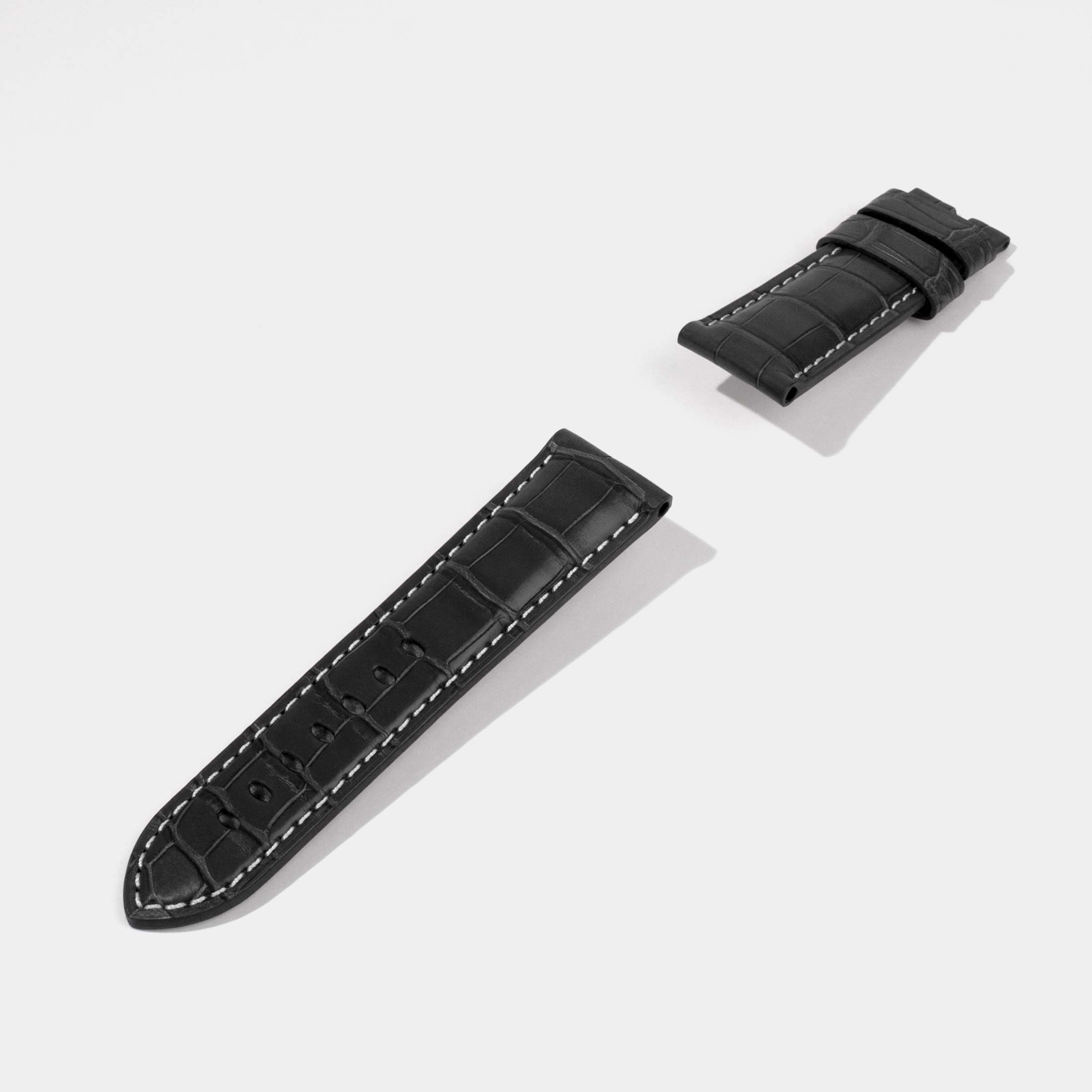 Replacement Watch Strap with Pin Buckle Semi Matte Alligator