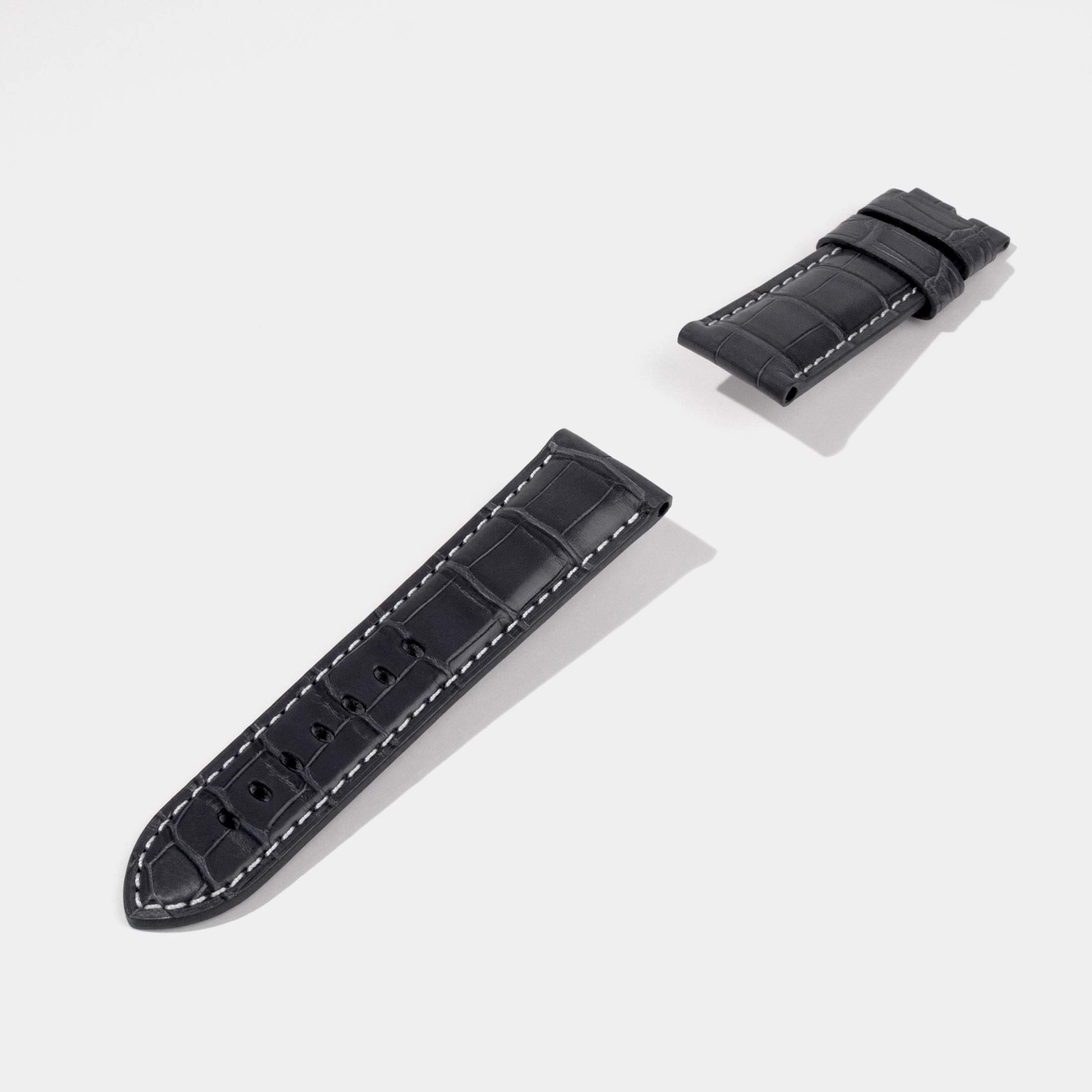 Replacement Watch Strap with Pin Buckle Semi Matte Alligator