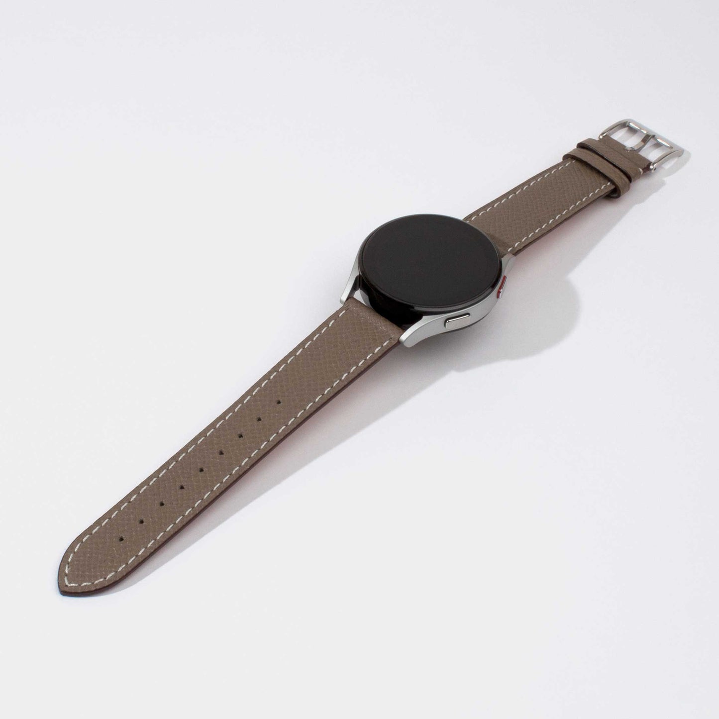 Epsom Calf Leather Strap-Samsung Watch Strap-Grey