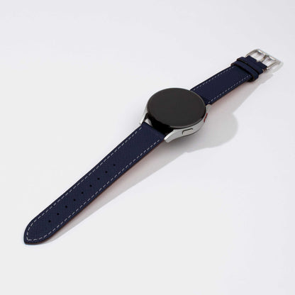 Epsom Calf Leather Strap-Samsung Watch Strap-Navy Blue