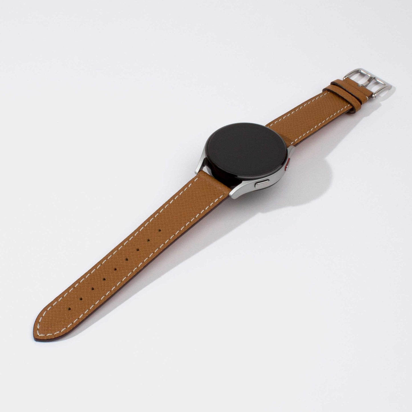 Epsom Calf Leather Strap-Samsung Watch Strap-Brown